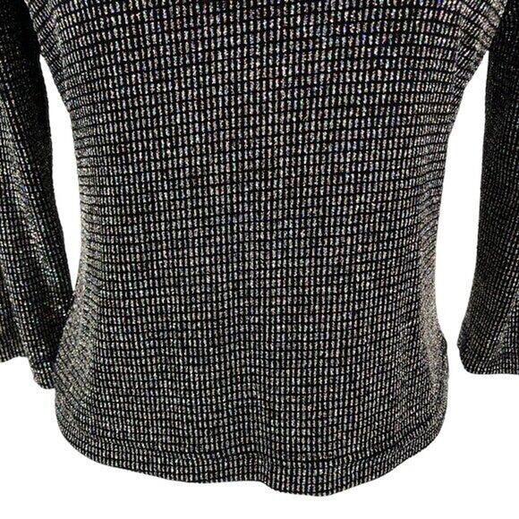 MSK Slinky Glitter Evening Blouse Cowl Neck Cowl Back Size Petite Small - Picture 6 of 8